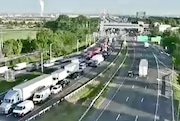 Delays are reported on the Goethals Bridge and Staten Island Expressway Brooklyn bound at Forest Avenue during the morning rush hour on Tuesday, May 27, 2025.
