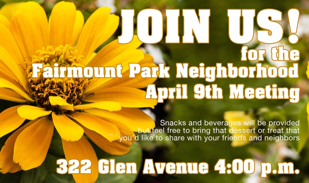 Fairmount Park April2016MeetingInvite